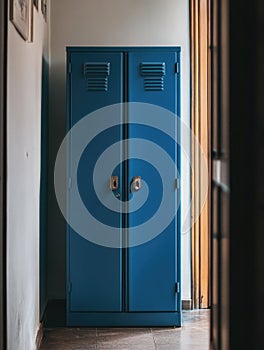 Blue Locker Hallway Window