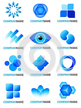 Blue logo collection