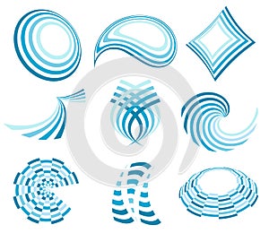 Blue logo collection