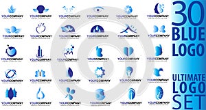 Blue logo collection