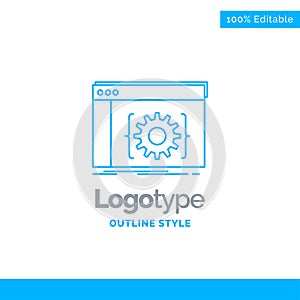 Blue Logo design for Api, app, coding, developer, software. Busi