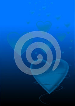 Blue love background