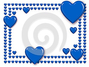 Blue love heart frame