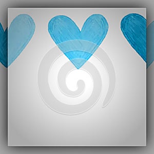 Blue Love Hearts Illustration Abstract Background Templates