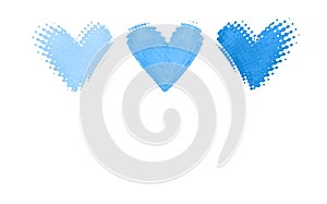 Blue Love Hearts Illustration Abstract Background Templates