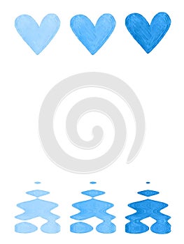 Blue Love Hearts Illustration Abstract Background Templates