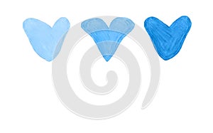 Blue Love Hearts Illustration Abstract Background Templates