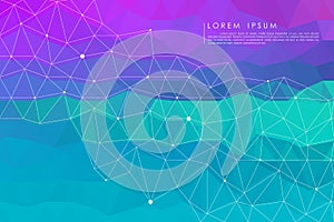 Blue low poly abstract background