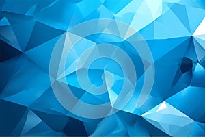 Blue Low-Poly Geometric Abstract Background