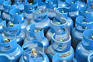 Blue LPG tank