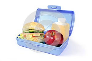 Blue lunch box photo
