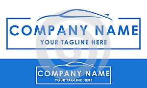 Blue Luxury Color Cars Automotive Logo Design