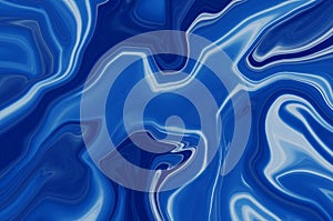 Blue luxury elagant Psychedelic liquid marble fluid abstract art background design. Trendy blue marble style. Ideal for web.