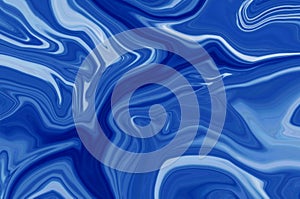 Blue luxury elagant Psychedelic liquid marble fluid abstract art background design. Trendy blue marble style. Ideal for web.