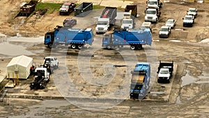 Blue Mack dump trash trucks 4k