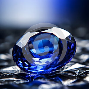 Blue macro sapphire luxury