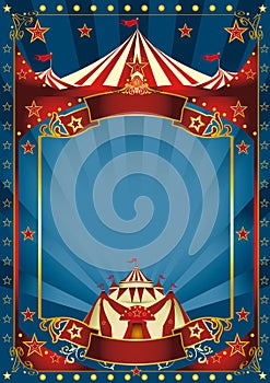 Blue magic circus poster