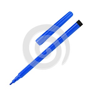 Blue Magic color pen isolated on white background