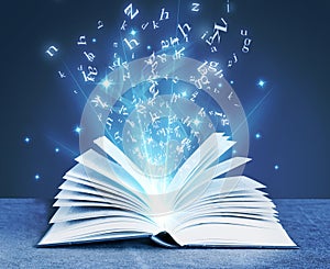 Blue magical book