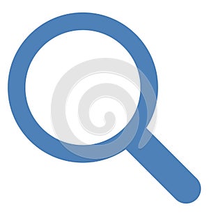 Blue magnifier, icon