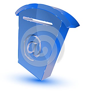 Blue mailbox symbol