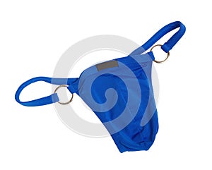 Blue man's thong-bikini