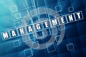 Blue management in glass blocks