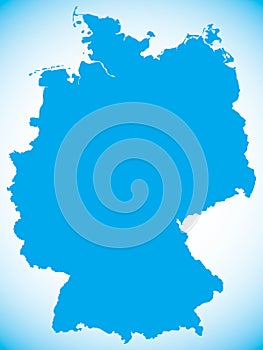 Blue map of Germany