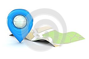 Blue Map pointer icon