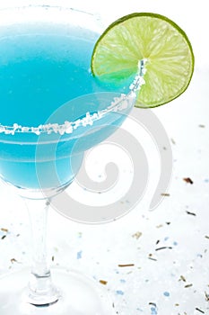 Blue margarita cocktail