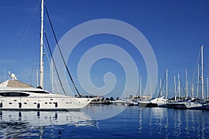 Blue marina view saltwater vacation dock