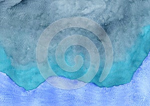 Blue and marine blue watercolor background for decoration on marine life.