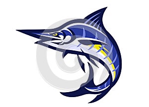 Blue Marlin Fish Sport Mascot Design
