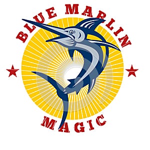 Blue marlin jumping magic