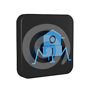 Blue Mars rover icon isolated on transparent background. Space rover. Moonwalker sign. Apparatus for studying planets