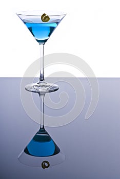 Blue Martini with a Lemon Twist