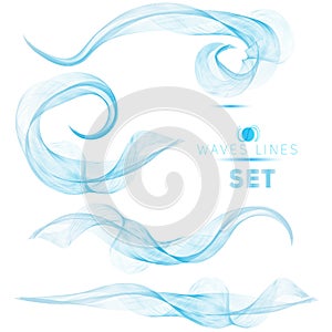 Blue massive blend waves abstract background for design premium