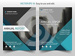 Blue material design Vector Brochure annual report Leaflet Flyer template design, book cover layout design, abstract presentation