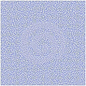 Blue maze pattern