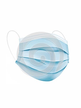 Blue Medical Disposable breath filter Face Mask with covid-19 with earloop. Covid-19 - Wuhan Novel Coronavirus pneumonia COVID-19. photo