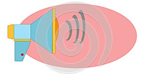 Blue Megafone For Information