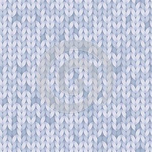 Blue melange knitted fabric seamless pattern, vector