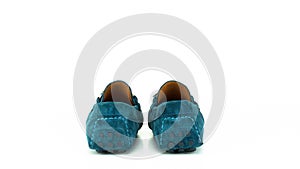 Blue men moccasin