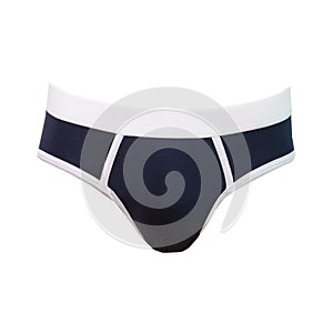 Blue men's briefs isolated