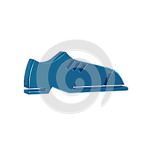 Blue Men shoes icon isolated on transparent background.