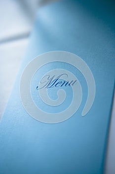 Blue menu