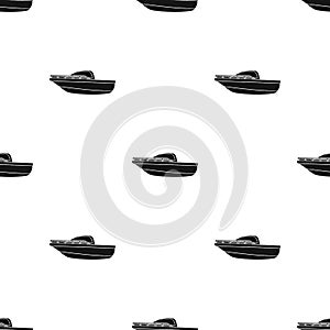 Blue metal boat.Police boat.A means of transportation on water.Ship and water transport single icon in black style