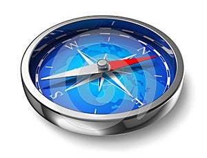 Blue metal compass