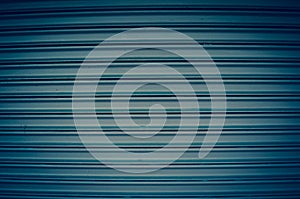 Blue metal roller shutter