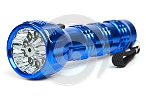 Blue metal LED flashlight